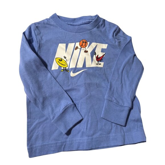 Nike Other - Nike Blue & Purple Logo Sport Ball Graphic Long Sleeve – 2T – Unisex